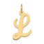 14k Medium Script Letter L Initial Charm