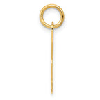 14K Medium Script Initial M Charm
