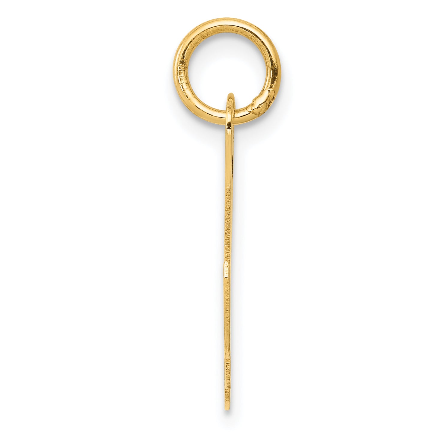 14K Medium Script Initial M Charm