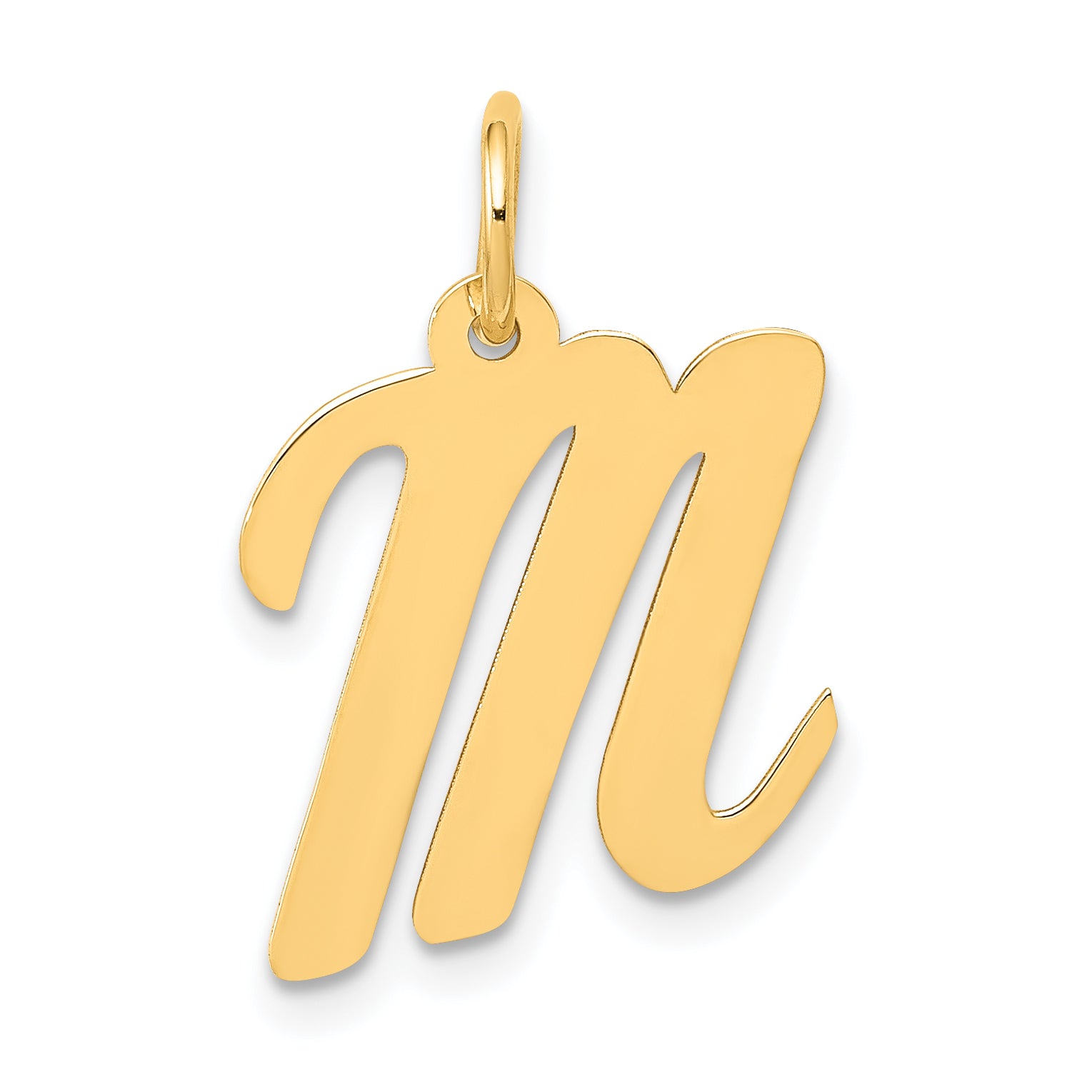 14k Medium Script Letter M Initial Charm Main image