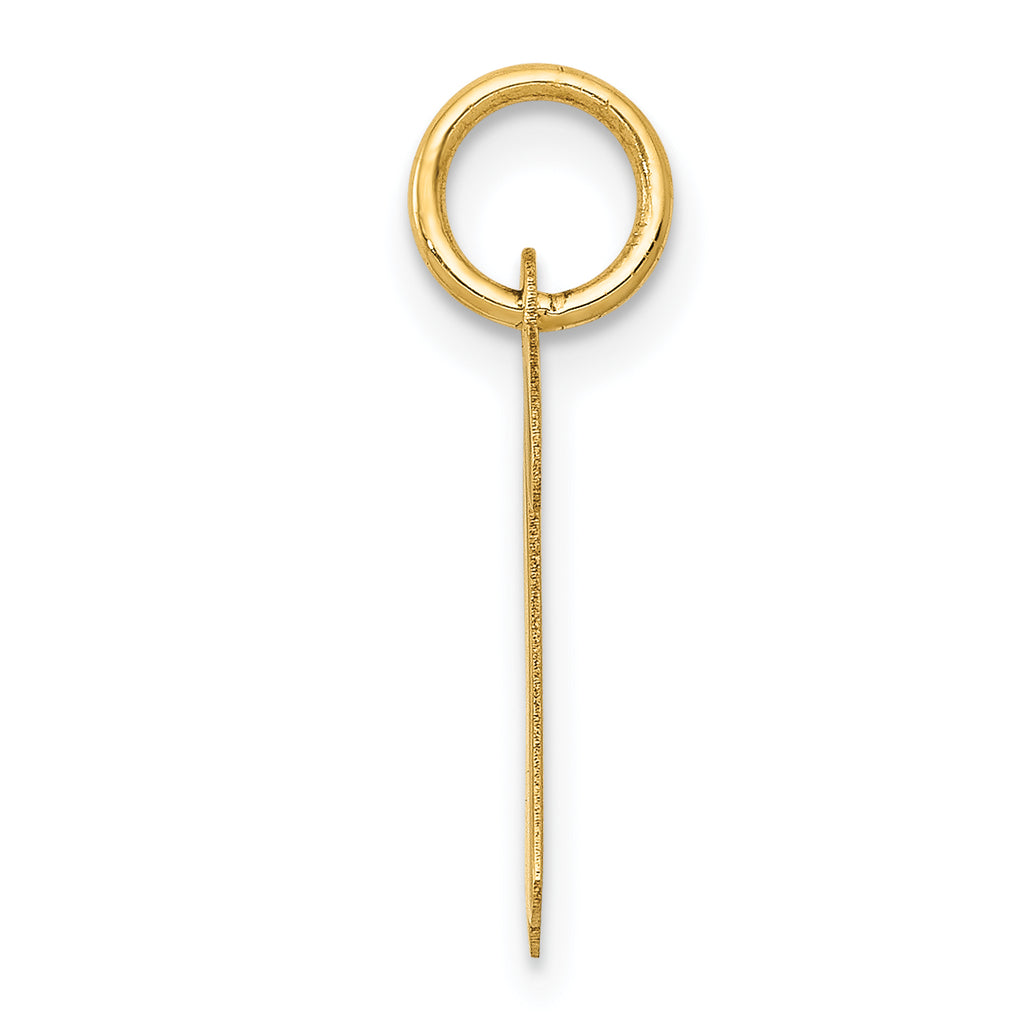 14K Medium Script Initial R Charm