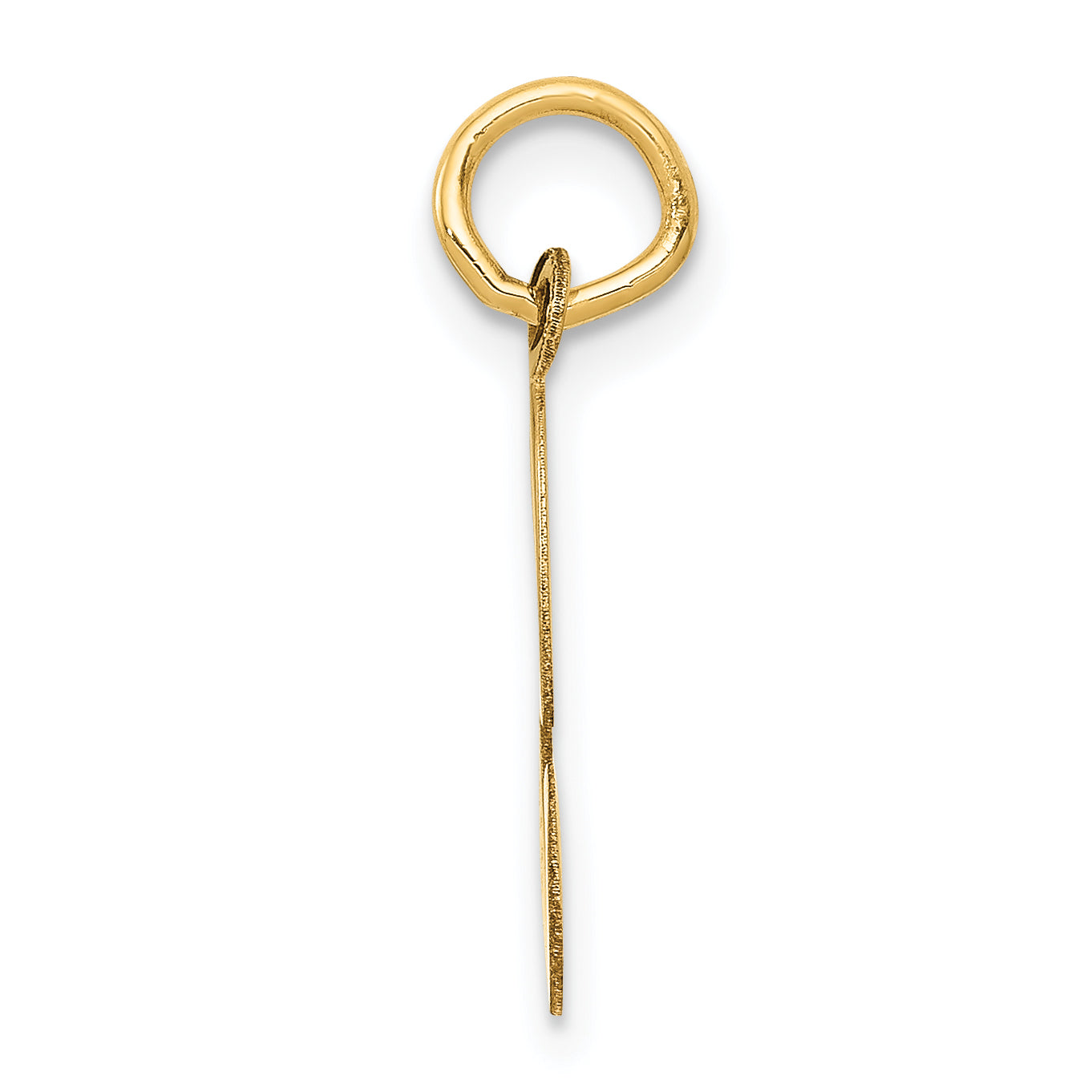 14K Medium Script Initial S Charm