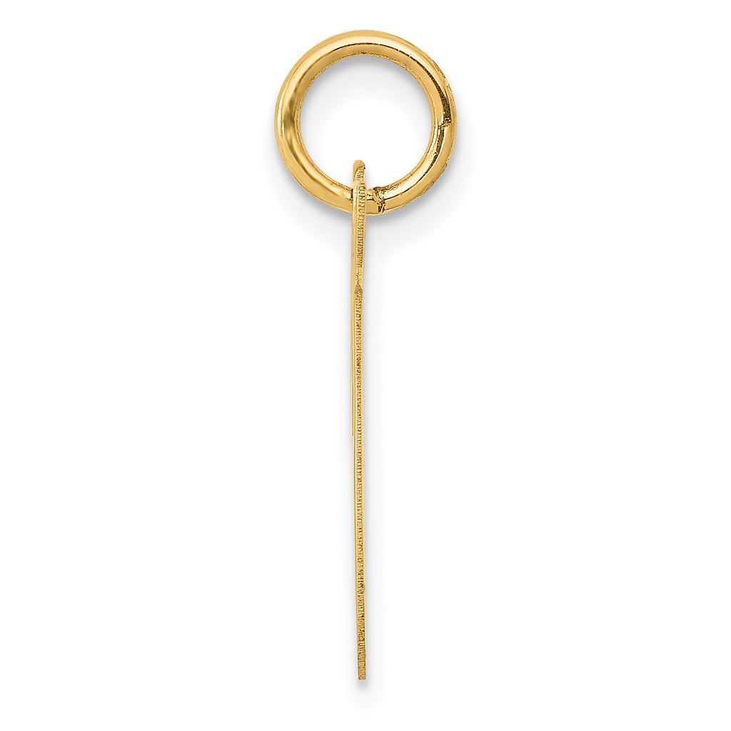 14K Medium Script Initial T Charm