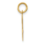 14K Medium Script Initial V Charm