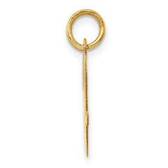 14K Medium Script Initial V Charm