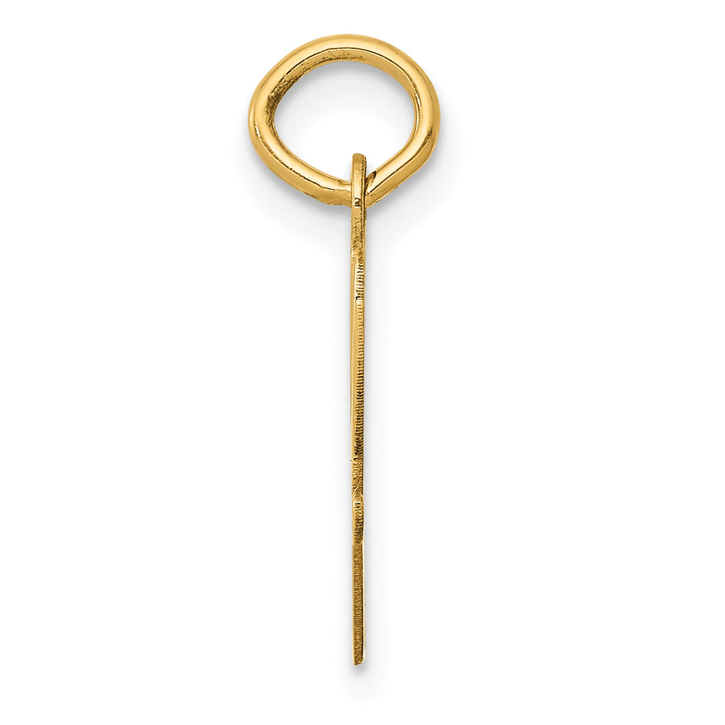 14K Medium Script Initial W Charm