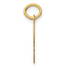 14K Medium Script Initial W Charm