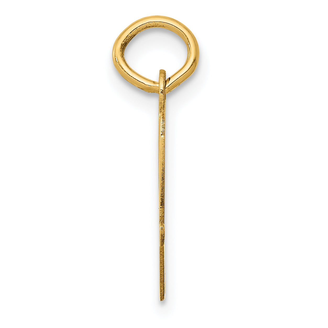 14K Medium Script Initial W Charm