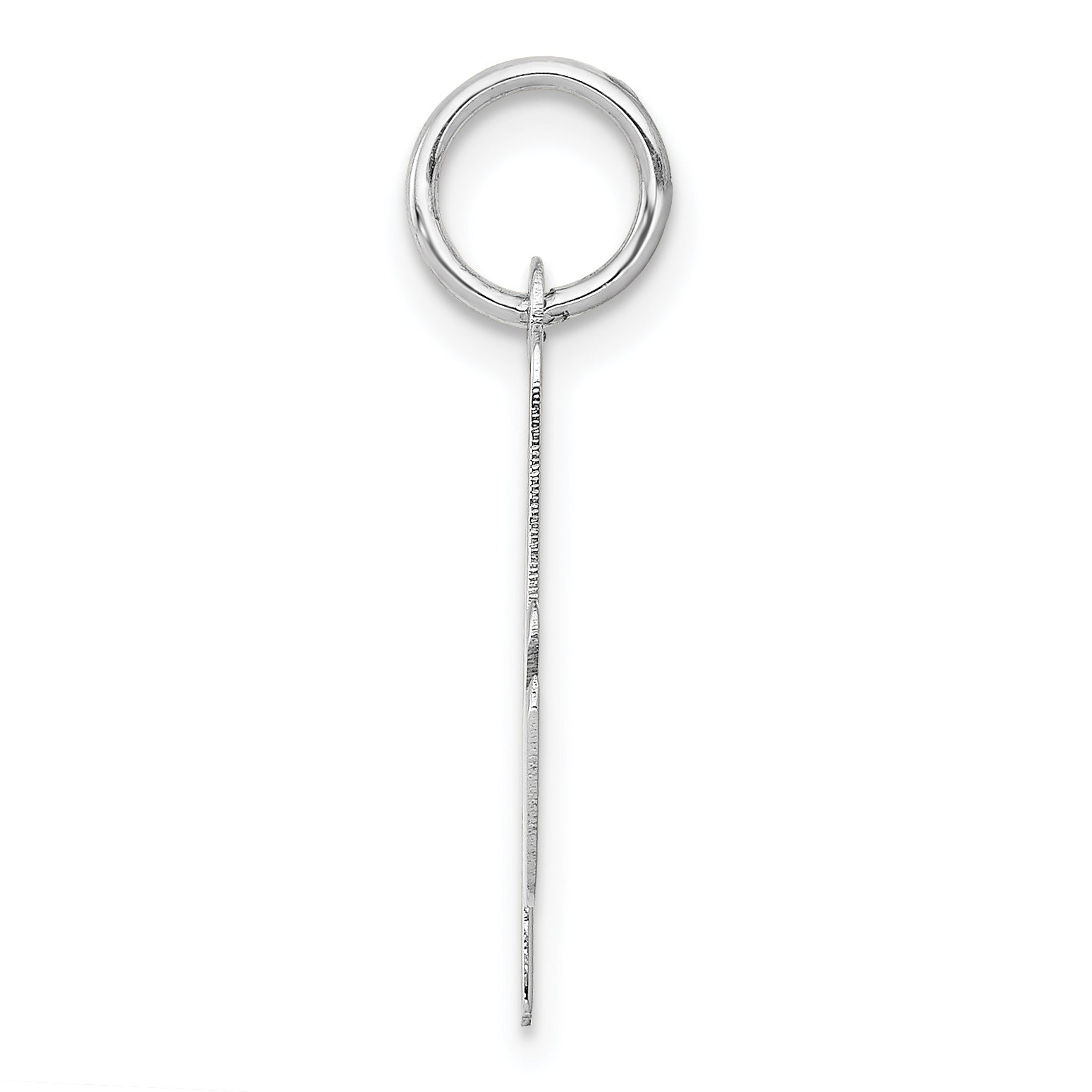 14K White Gold Medium Script Letter A Initial Charm Secondary image