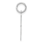 14K White Gold Medium Script Letter A Initial Charm