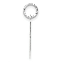 14K White Gold Medium Script Letter A Initial Charm