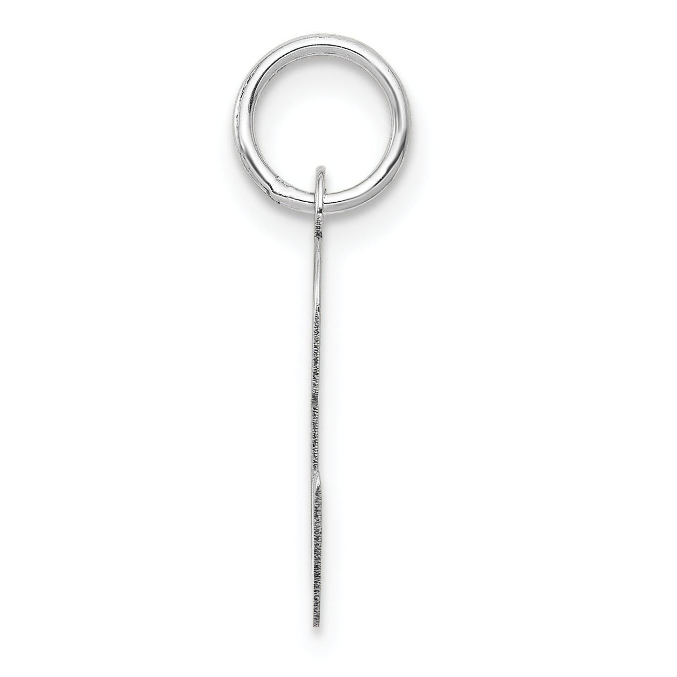 14K White Gold Medium Script Letter C Initial Charm Secondary image