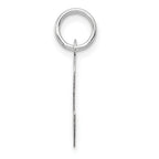 14K White Gold Medium Script Letter C Initial Charm