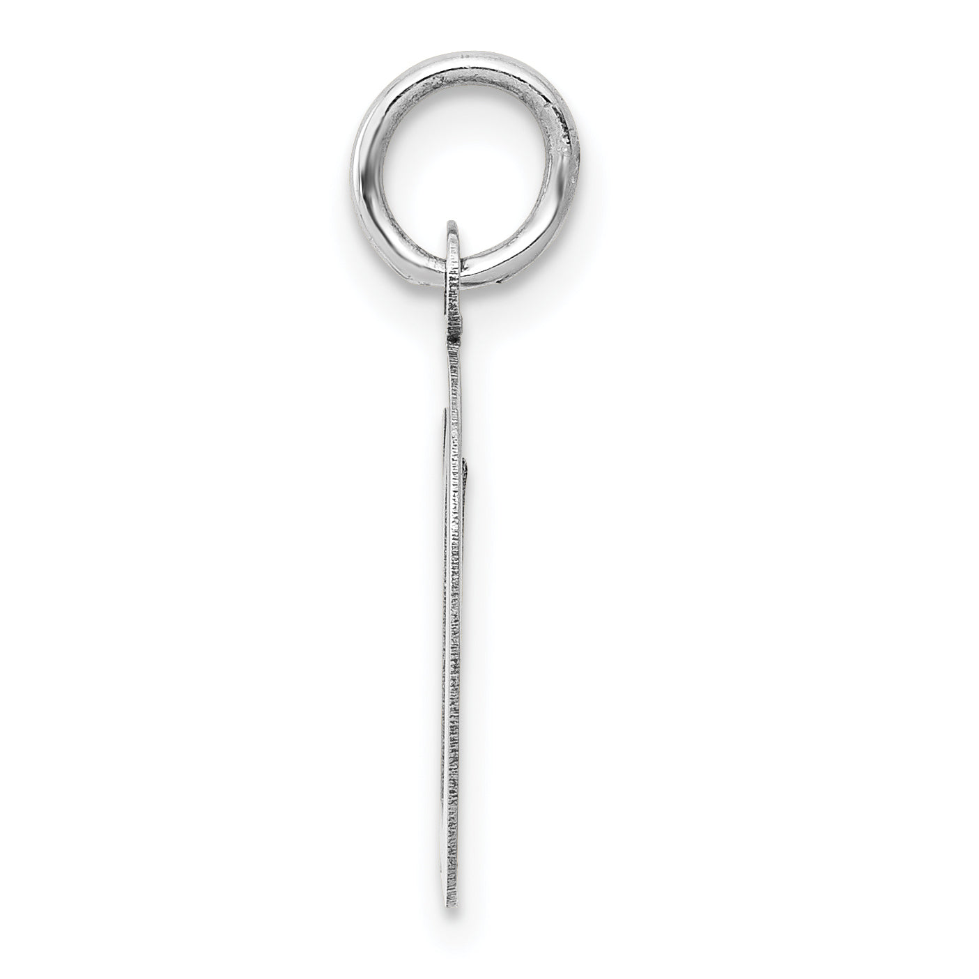 14K White Gold Medium Script Letter D Initial Charm Secondary image