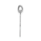 14K White Gold Medium Script Initial E Charm