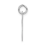 14K White Gold Medium Script Initial F Charm