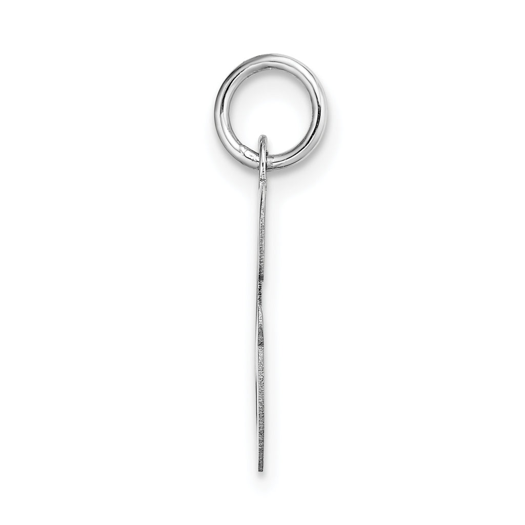 14K White Gold Medium Script Initial G Charm