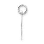 14K White Gold Medium Script Initial G Charm