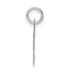 14K White Gold Medium Script Initial H Charm