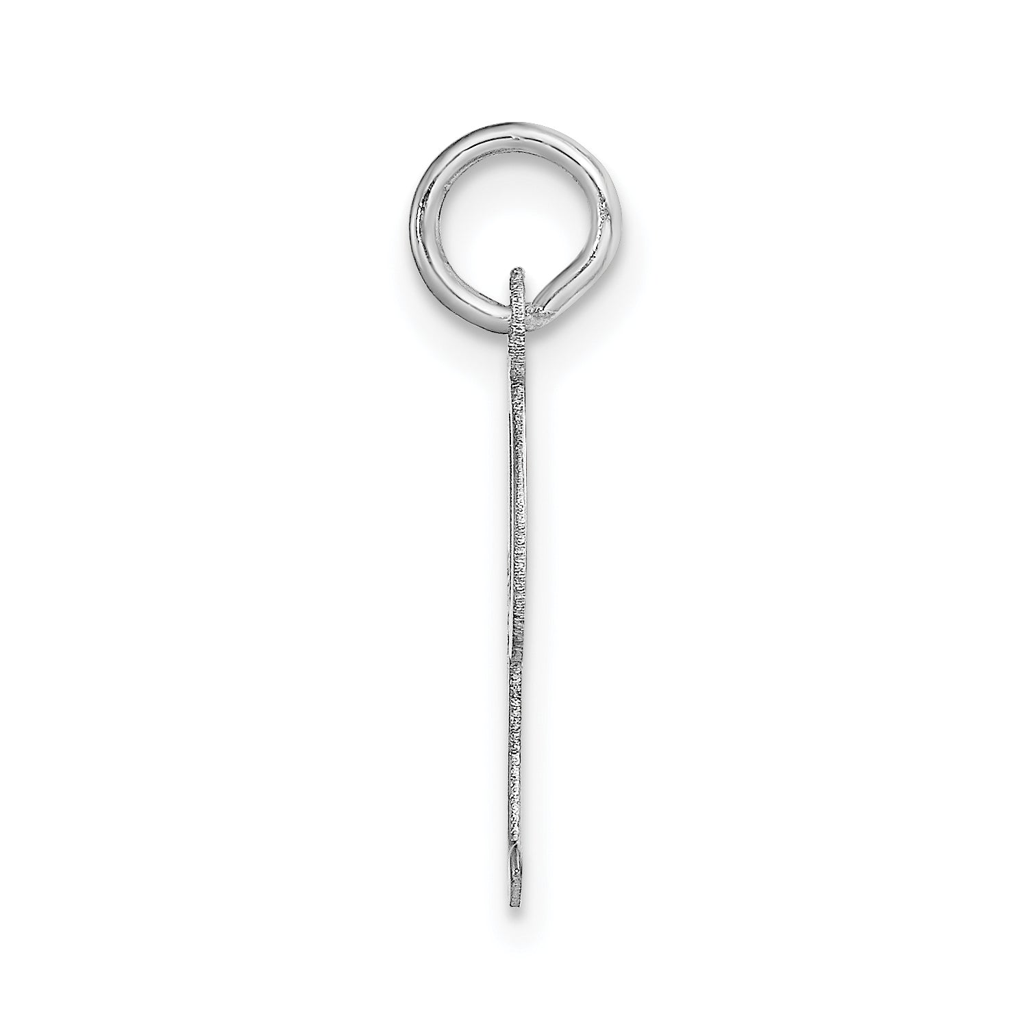 14K White Gold Medium Script Initial I Charm Secondary image