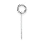 14K White Gold Medium Script Initial J Charm