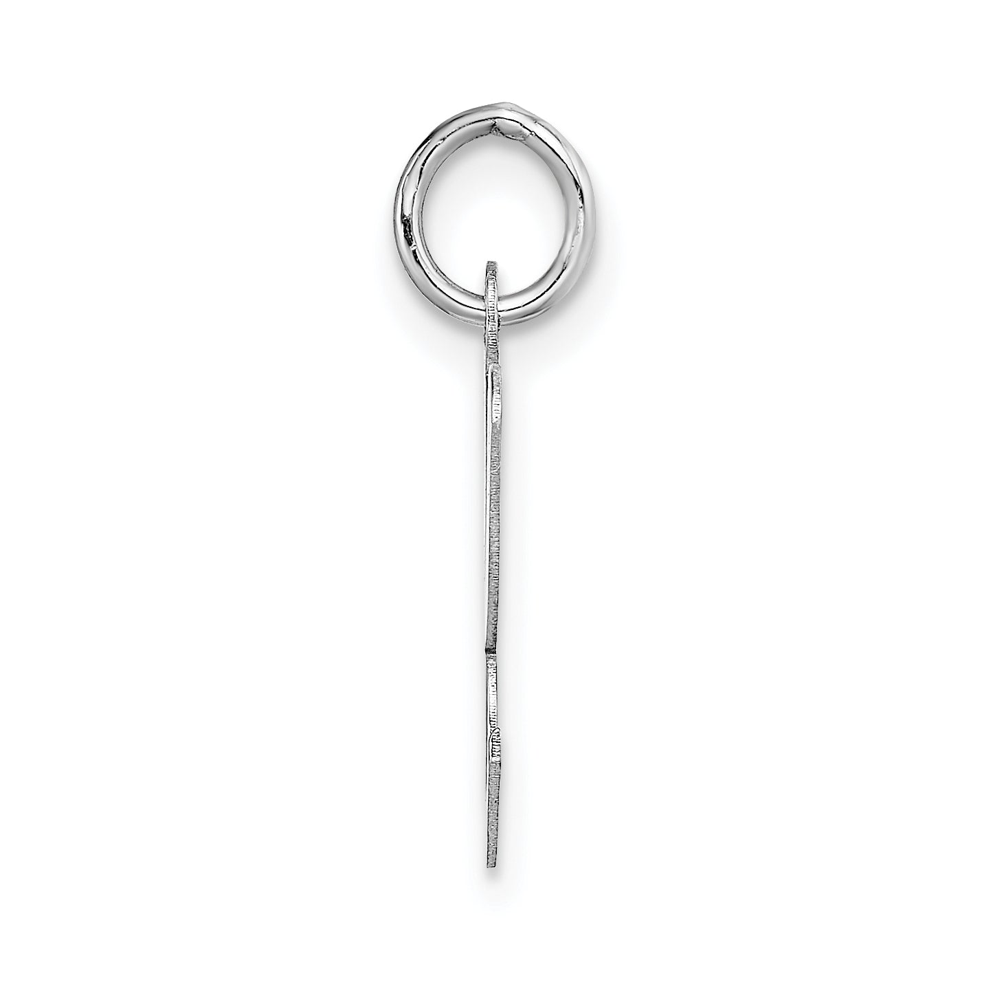 14K White Gold Medium Script Initial K Charm Secondary image