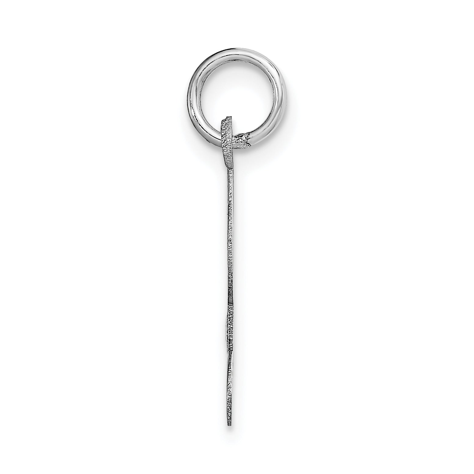 14K White Gold Medium Script Initial L Charm Secondary image