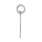 14K White Gold Medium Script Initial L Charm