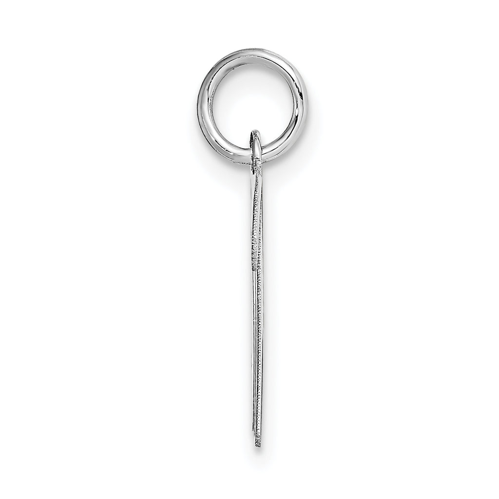 14K White Gold Medium Script Initial M Charm
