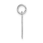 14K White Gold Medium Script Initial M Charm