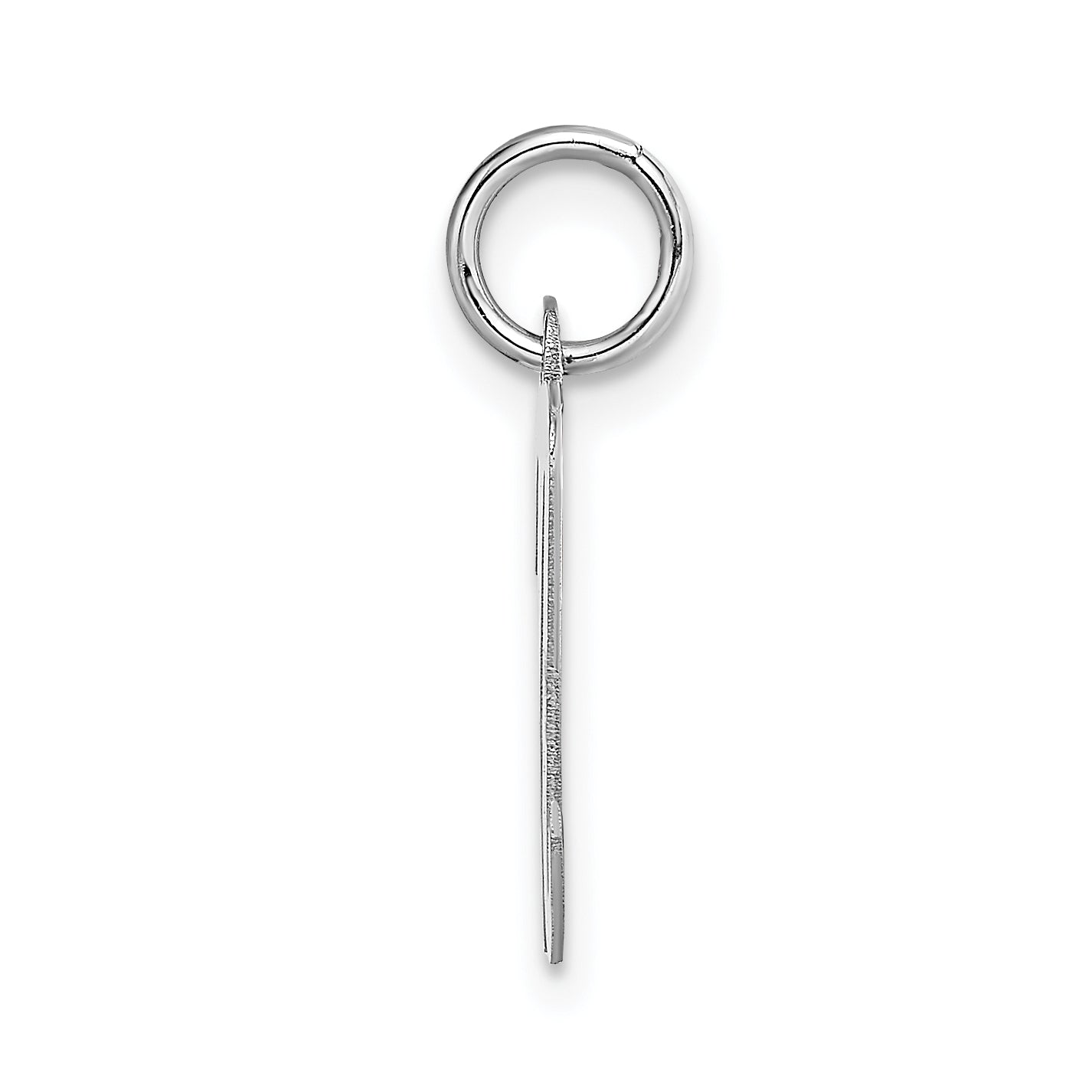 14K White Gold Medium Script Initial N Charm Secondary image