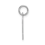 14K White Gold Medium Script Initial N Charm
