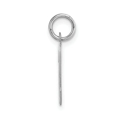 14K White Gold Medium Script Initial N Charm