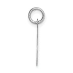 14K White Gold Medium Script Initial O Charm