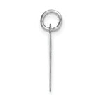14K White Gold Medium Script Initial P Charm