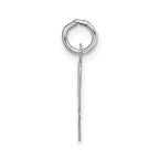 14K White Gold Medium Script Initial W Charm