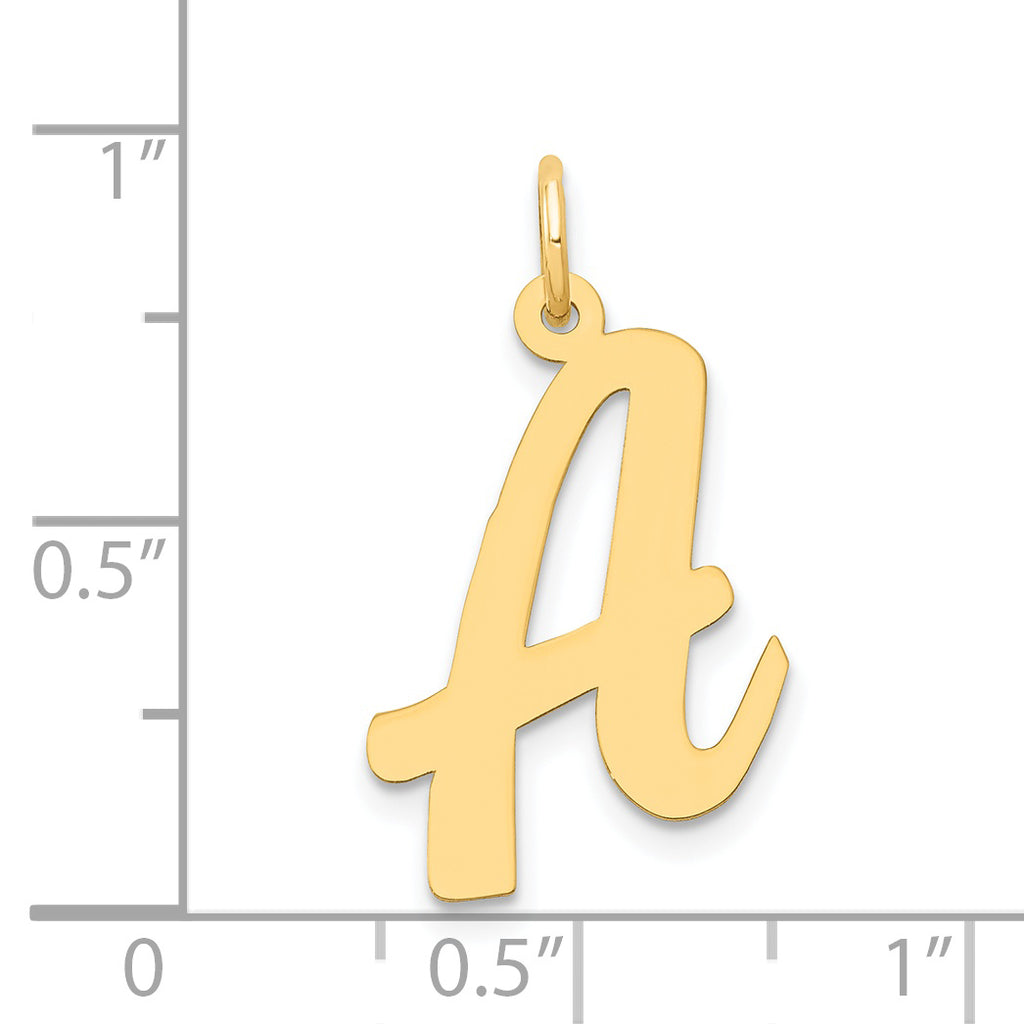 14K Large Script Letter A Initial Charm