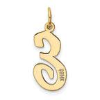 14K Large Script Initial E Charm