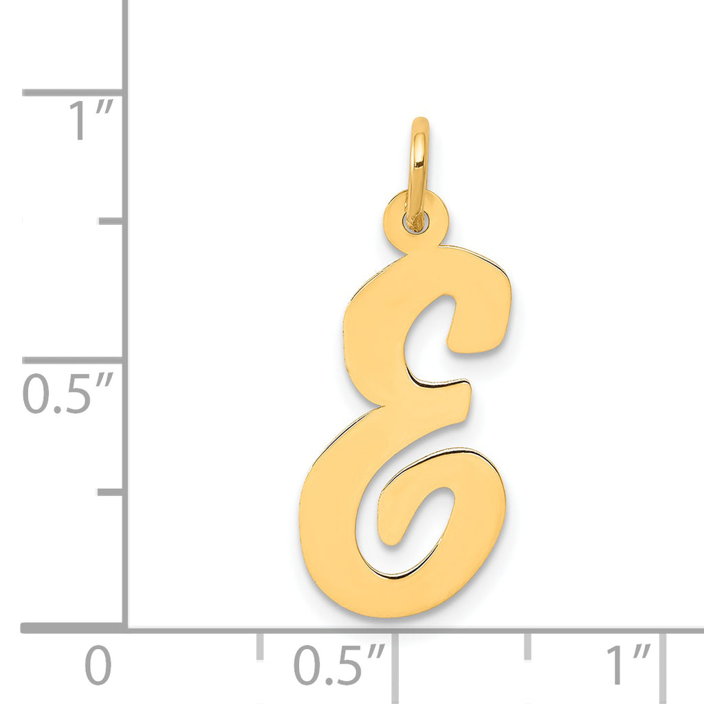 14K Large Script Initial E Charm