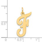 14K Large Script Initial F Charm