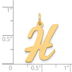 14K Large Script Initial H Charm