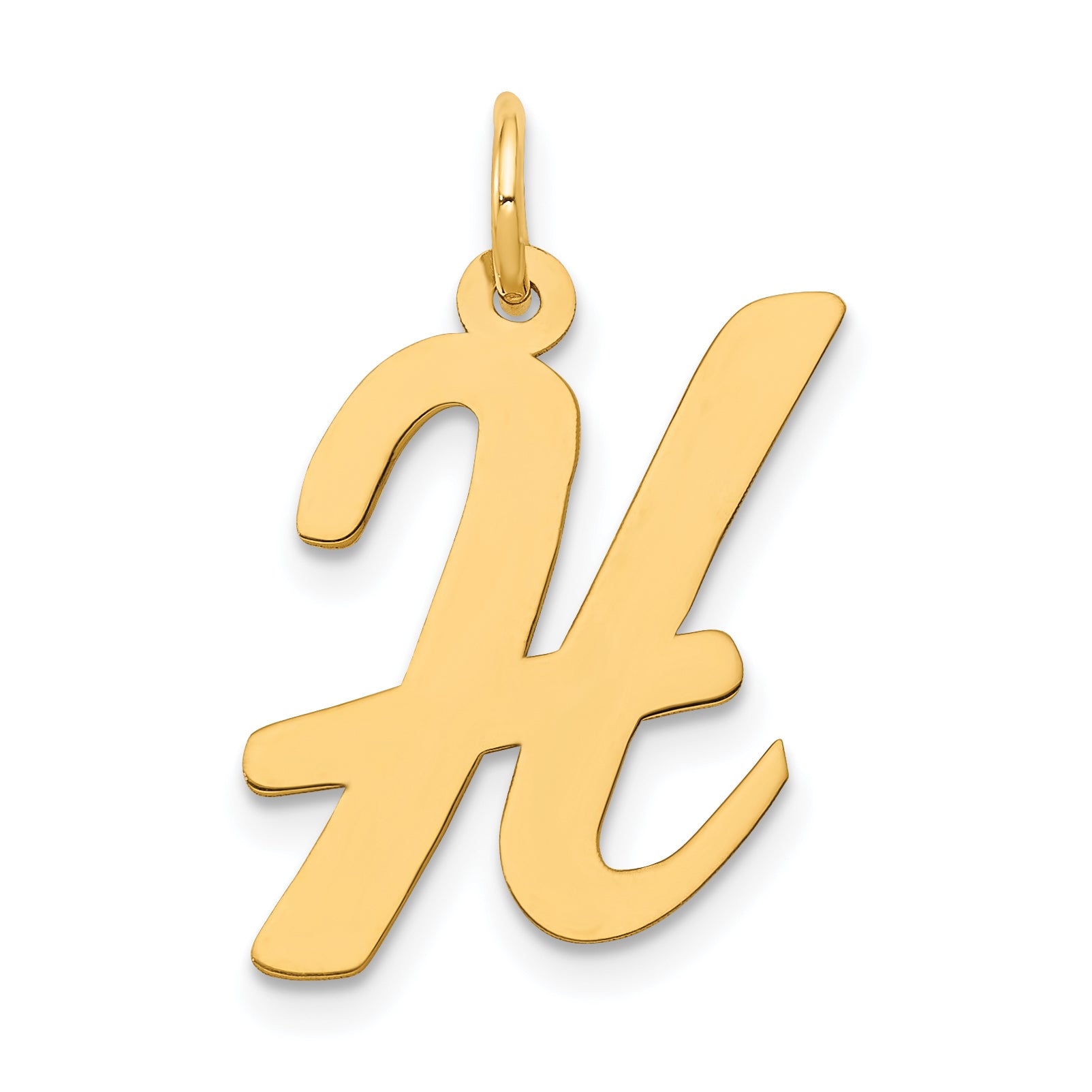 14k Large Script Letter H Initial Charm Main image