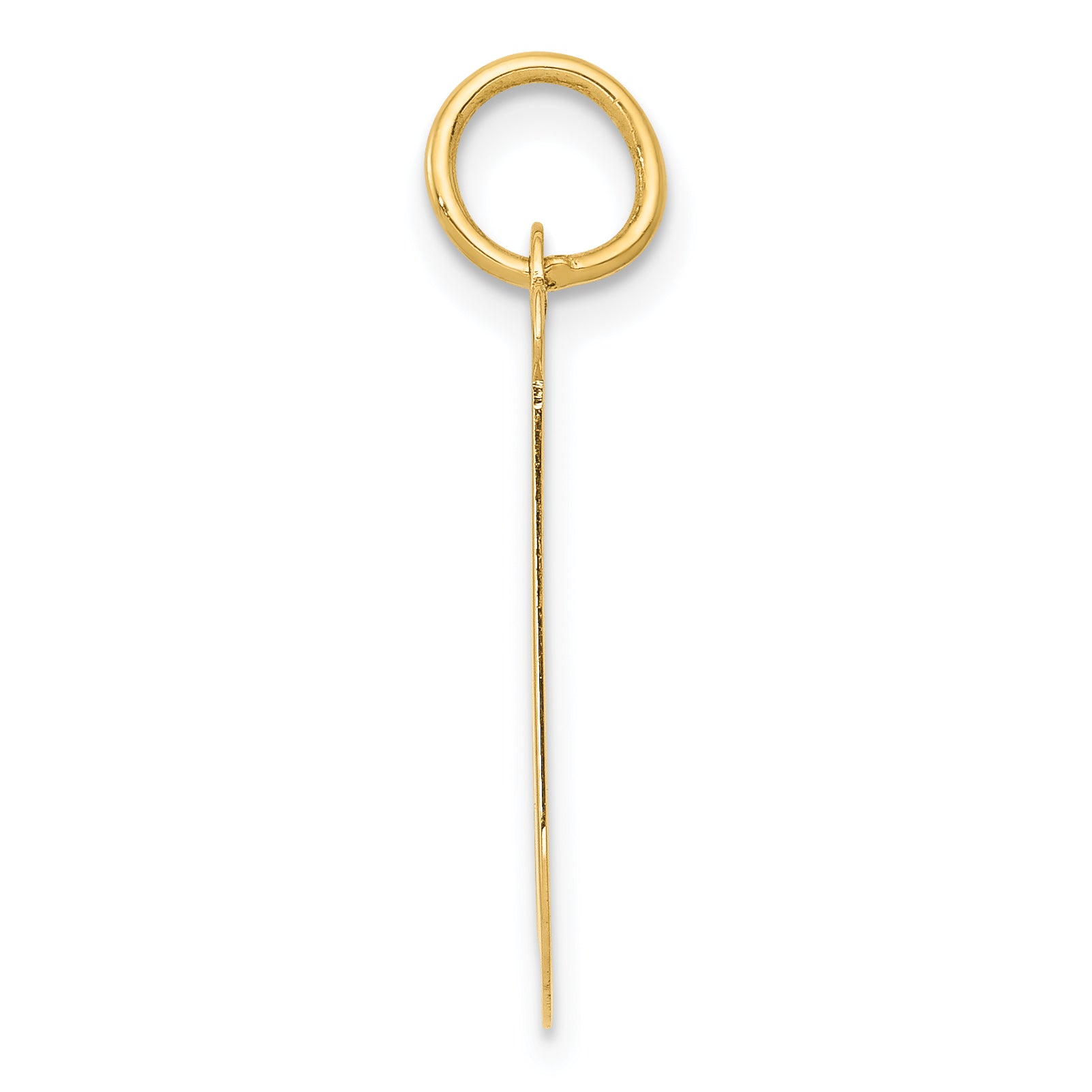 14K Large Script Initial J Charm