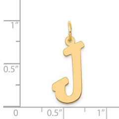 14K Large Script Initial J Charm