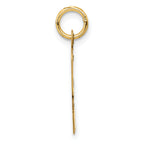 14K Large Script Initial K Charm