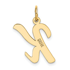 14K Large Script Initial K Charm