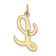 14K Large Script Initial L Charm