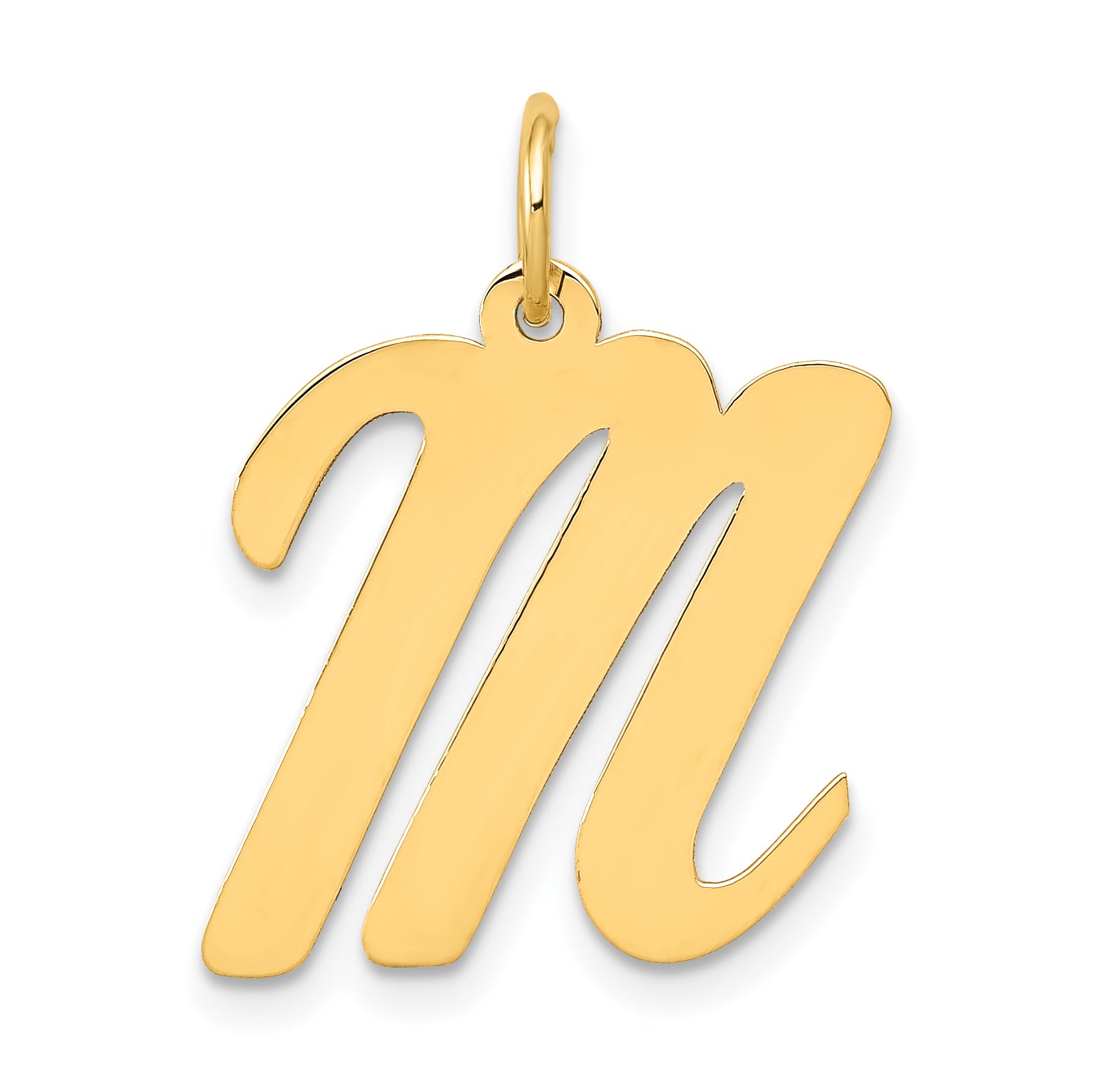 14k Large Script Letter M Initial Charm Main image