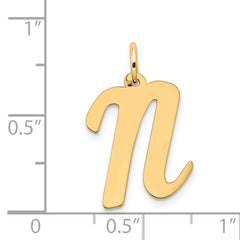 14K Large Script Initial N Charm