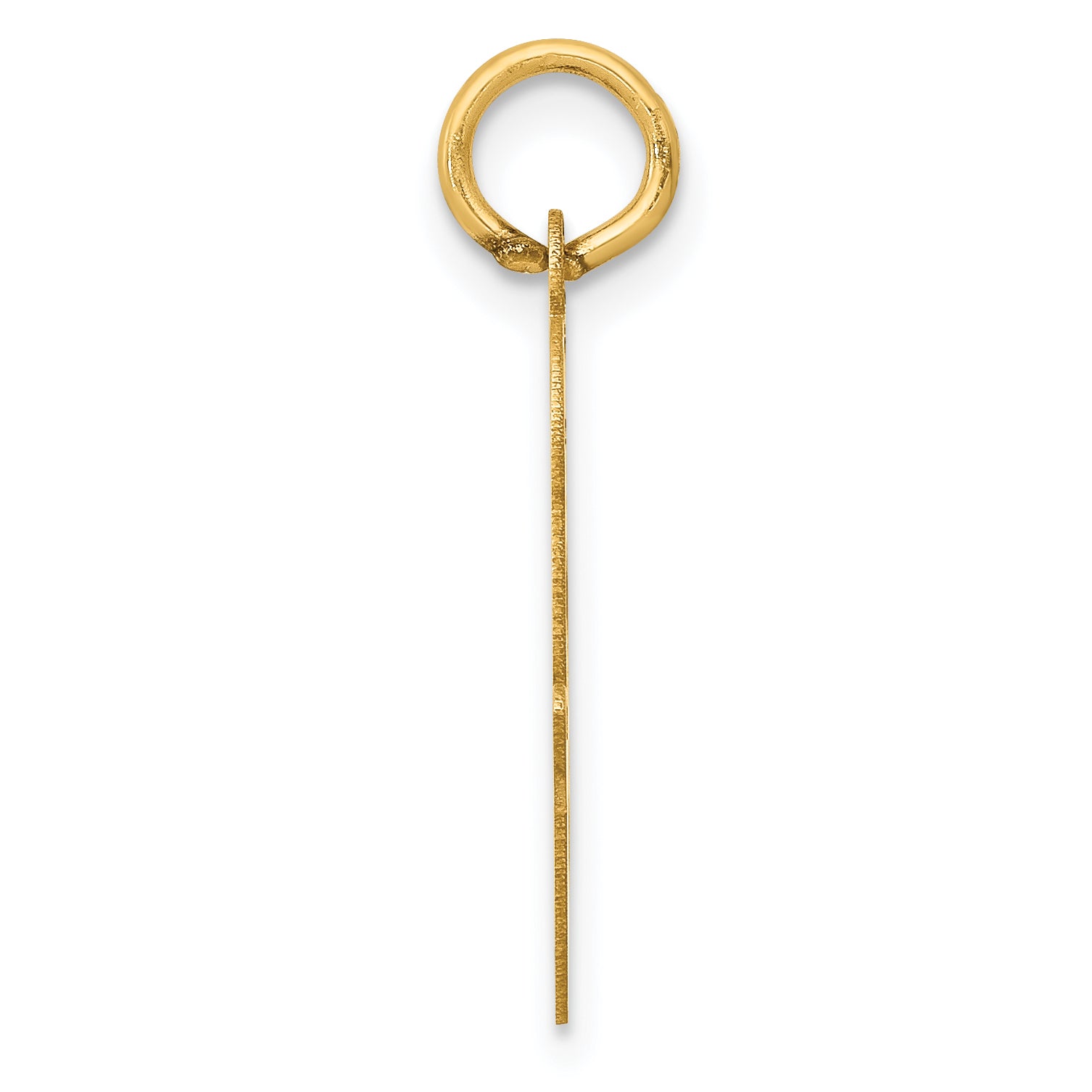 14K Large Script Initial O Charm Secondary image